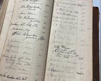 antique ledger books some from Hudson Michigan from the mid 1800s 
