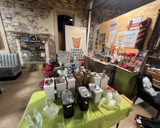 vintage soda fountain containers 