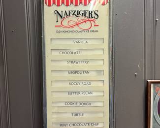 nafzigers ice cream menu board 