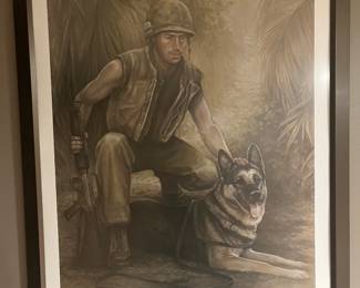 TERRY WALDRON HAND SIGNED VIETNAM PRINT 