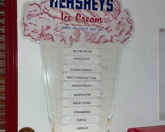 TIN HERSHEYS ICE CREAM SIGN 