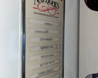 VINTAGE NAFZIGERS ICE CREAM  MENU BOARD 