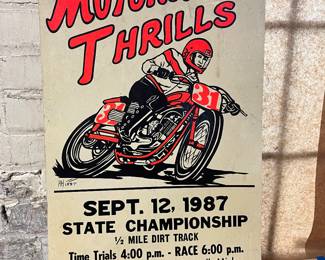 CROSWELL MICHIGAN MOTORCYCLE RACING POSTER 