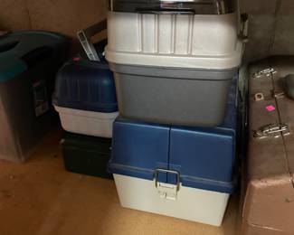 More tackle boxes full