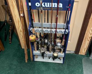 Fishing stand rod and reels