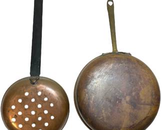 Copper Pan and Strainer