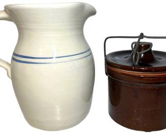 Stoneware Pitcher and Crock