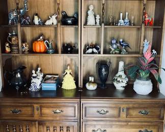 Vintage Kling Colonial Oak Display Cases.