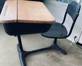 Vintage American Kids School Desk.