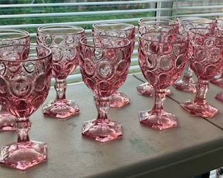 Vintage Pink Fostoria Glassware.