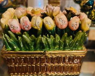 Bejeweled Basket of Tulips