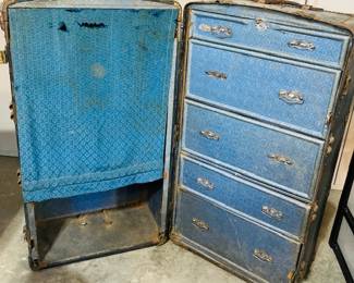 Vintage Antique Wardrobe Trunk.