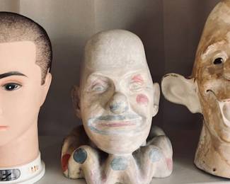 Various Collectable Mannequin Heads. 