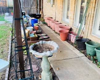 Large Selection of Flower Pots, Lawn and Garden Items.