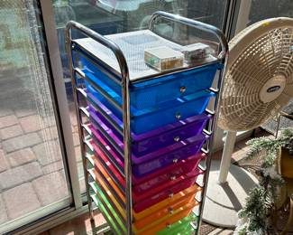 Rolling organizer cart 