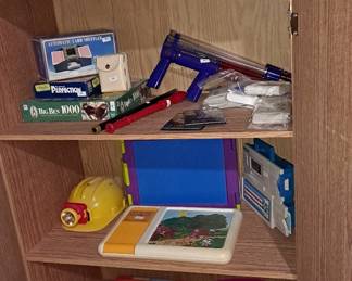 More Kids Toys & Games; including Tall Shelving Cabinetry with Doors!