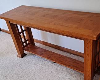 Arts & Crafts Wood Console Table