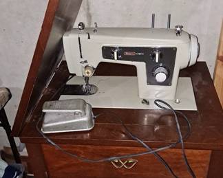 Sears Sewing Machine and Sewing Table