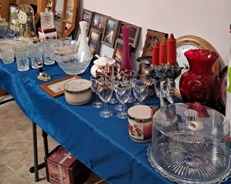 Collection of Glass, Frames, Anniversary Clock and much more!