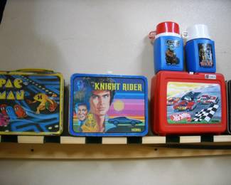 Collection of Vintage lunch boxes. All complete with thermos.