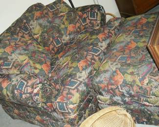 Comfy oversized chair w/matching ottoman