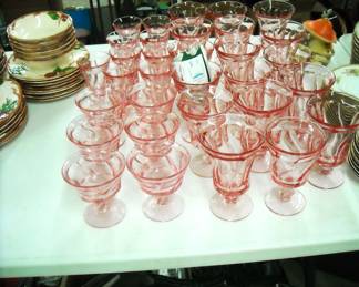 Fostoria glassware 'Jamestown PInk'