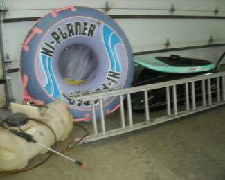Water toys, ladders.