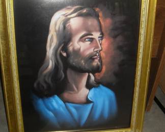 Nicely framed picture of Christ.