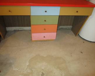 Unusual bureau - hand made - Great for crafts room or kid's room.  Very Mid century look.