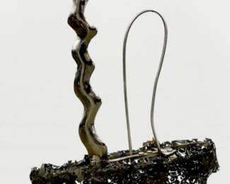 6 ft tall original polished stainless steel sculpture by Art Videen Minnesota Artist. 