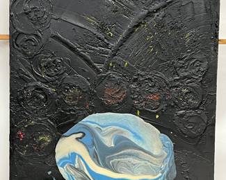 Very large scale original mixed media painting by Art Videen Minnesota Artist. 