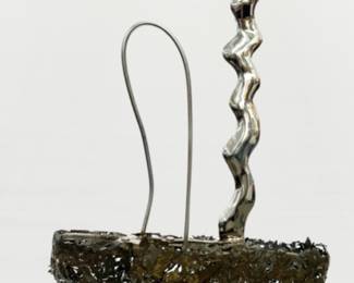 6 ft tall original polished stainless steel sculpture by Art Videen Minnesota Artist. 