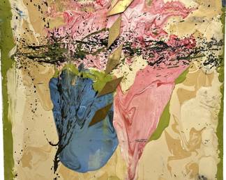 Very large scale original mixed media painting by Art Videen Minnesota Artist. 