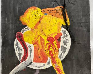 Very large scale original mixed media painting by Art Videen Minnesota Artist. 