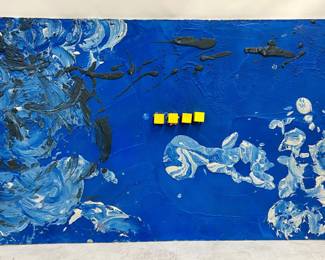 Very large scale original mixed media painting by Art Videen Minnesota Artist. 