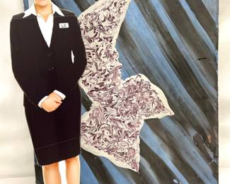 Very large scale original mixed media painting by Art Videen Minnesota Artist. 