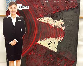 Very large scale original mixed media painting by Art Videen Minnesota Artist. 