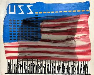 Very large scale original mixed media painting by Art Videen Minnesota Artist. 