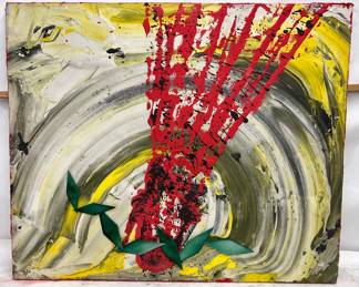 Very large scale original mixed media painting by Art Videen Minnesota Artist. 