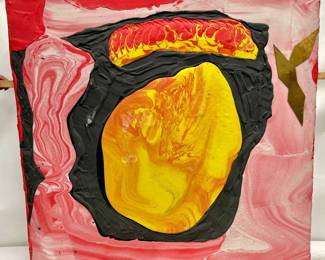 Very large scale original mixed media painting by Art Videen Minnesota Artist. 