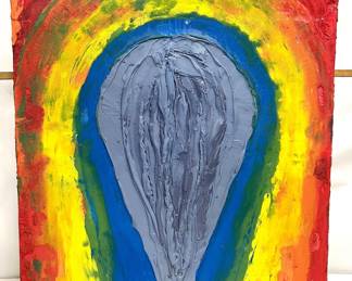 Very large scale original mixed media painting by Art Videen Minnesota Artist. 