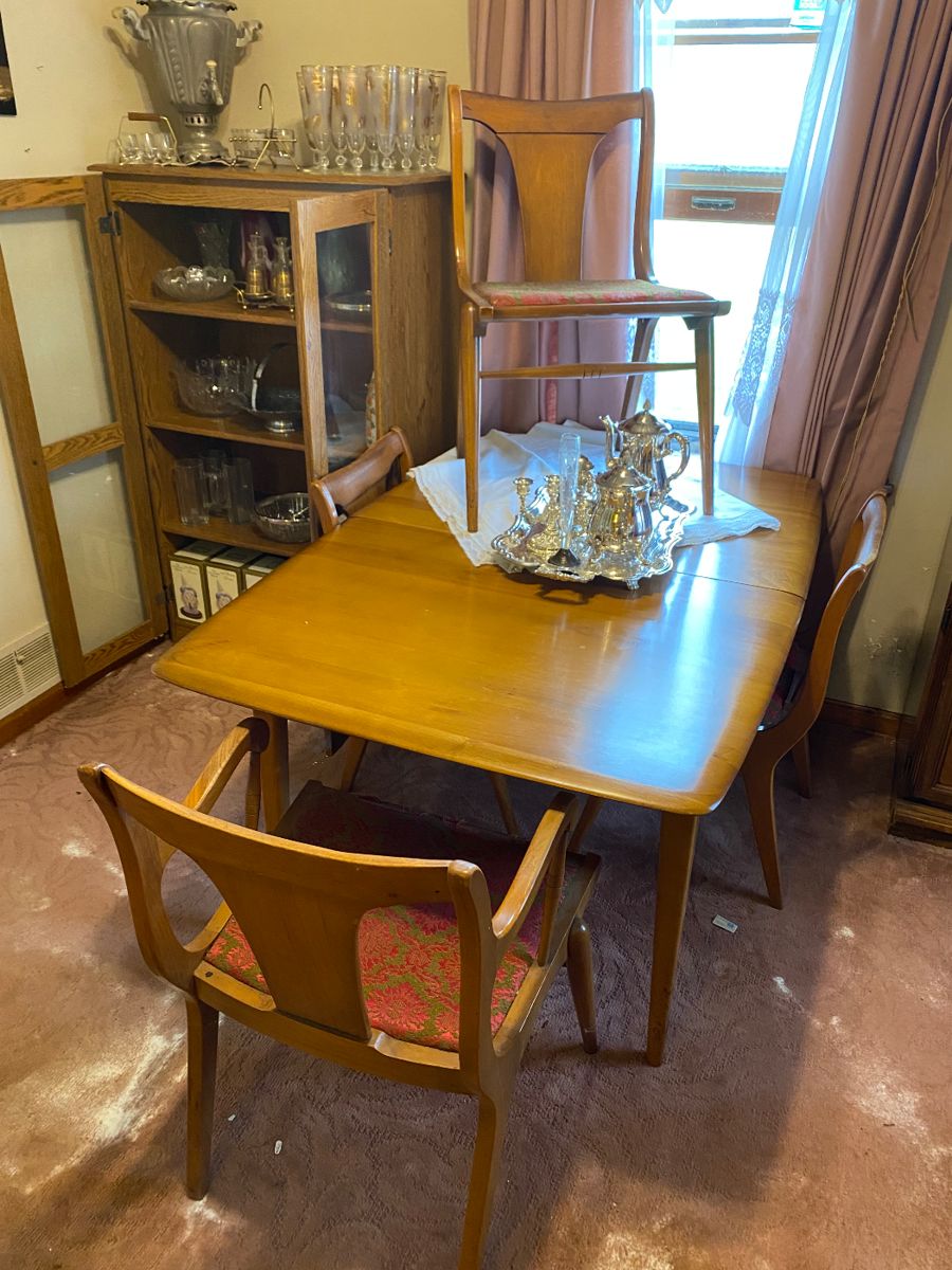 MCM dining room table and chairs 