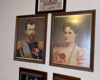 Russian Czar and Czarina portraits