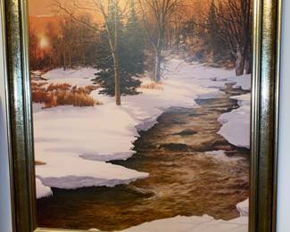 Winter landscape art