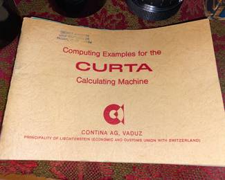 Curta calculating machine with box!