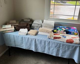 Full size sets of sheets and pillowcases.