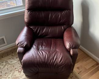 Leather recliner.