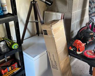 Telescope and new still in the box grill gazebo.