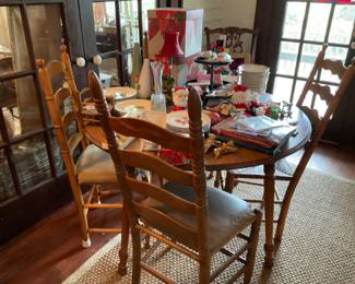 Great kitchen table and ladder back chairs