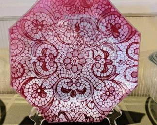 The plate is Sydenstricker Glass, an art born in Cape.